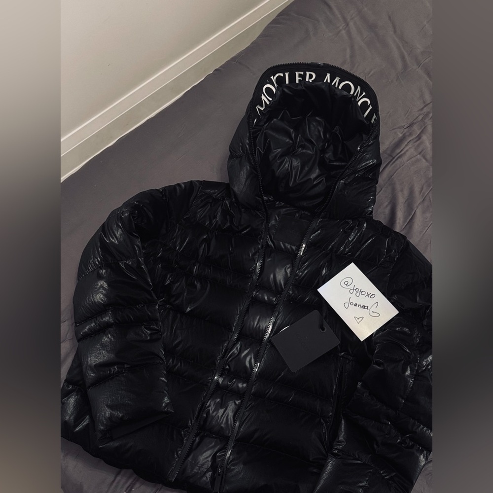 Moncler black Tharon quilted nylon down jacket size 4 - Picture 6 of 14